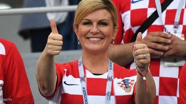 رئيسة كرواتيا "على أعصابها" قبل نهائي المونديال