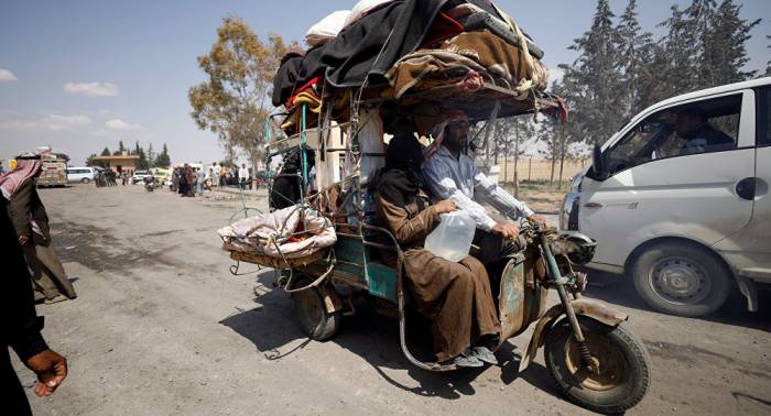 Más de 2.000 personas abandonan la zona de distensión suroeste en Siria