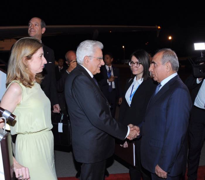 Italiens Präsident Sergio Mattarella zu Staatsbesuch in Aserbaidschan eingetroffen