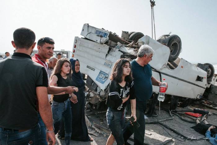 Bakıda dəhşətli avtobus qəzası: Ölən və yaralılar var (FOTOLAR)