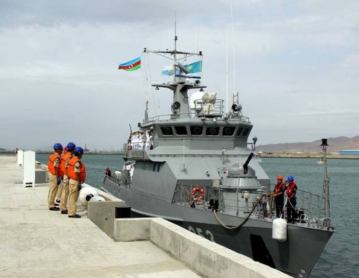 Kazakh warship arrives in Baku - VIDEO