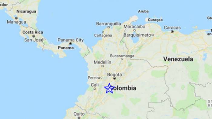 Se registra un sismo de magnitud 5,2 en Colombia