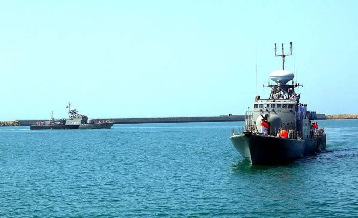 Barcos de combate iraníes vienen a Bakú-VIDEO