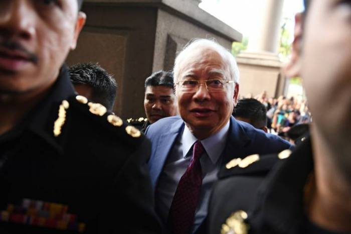 El ex primer ministro malasio Najib Razak, inculpado de corrupción