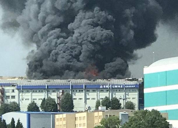 Textile factory burns in Istanbul 