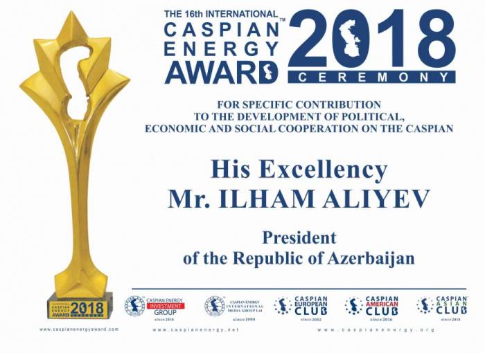 Telman Aliyev: “Caspian Energy Award” wird an Präsidenten von Kaspi-Anrainerstaaten vergeben