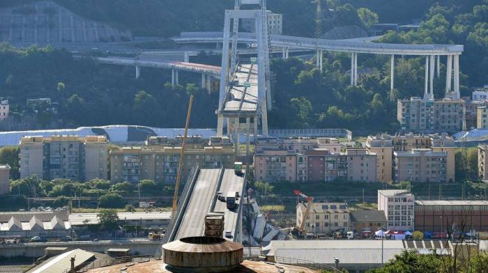 VIDEO: Revelan el momento exacto del derrumbe del puente de Génova