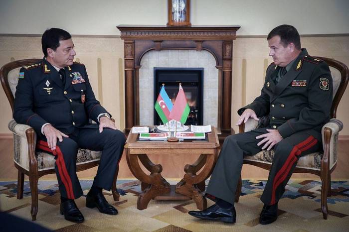 Chief of General Staff of Azerbaijani Armed Forces meets with Belarus defense minister