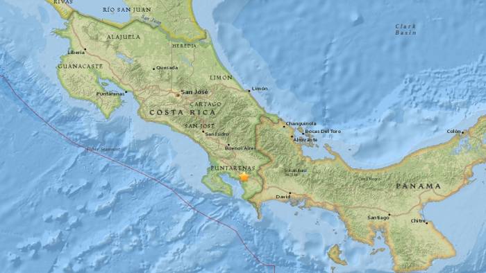 Un terremoto de magnitud 5,4 se registra en Costa Rica