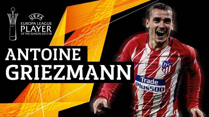 Ligue Europa: Antoine Griezmann élu meilleur joueur