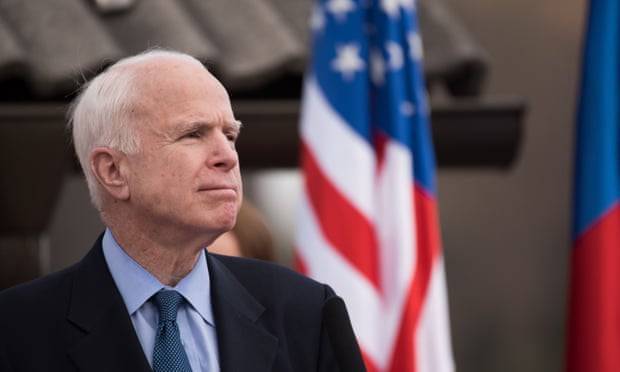 Trump-McCain rift clear as president sends brief tweet and heads to play golf