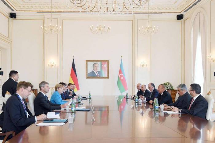 Azerbaijani president, German chancellor hold expanded meeting - UPDATED