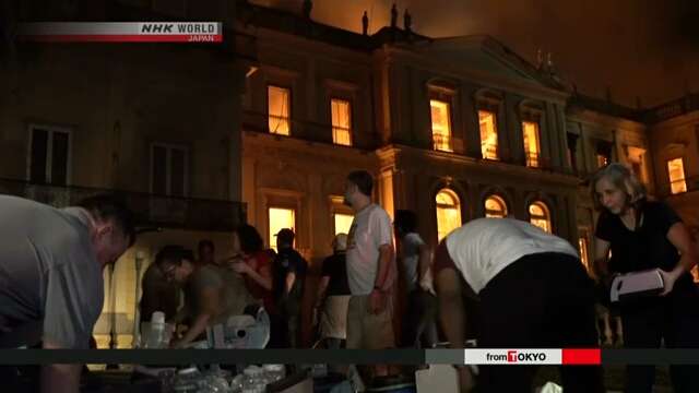 Brazilian people rally to protest museum fire