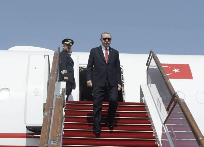 Erdogan est arrivé à Bakou - PHOTOS