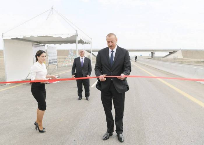 Ilham Aliyev inaugure la route Alat-Astara-frontière d’Etat avec l’Iran