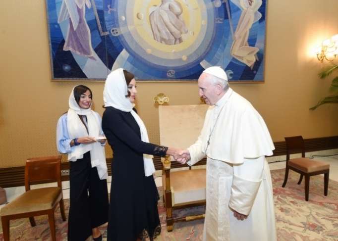 Azerbaijani First VP Mehriban Aliyeva meets with Pope Francis - PHOTOS