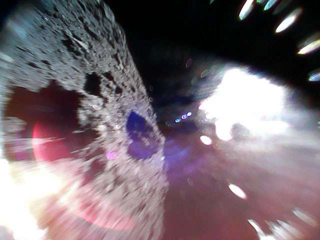 First photos from historic landing of Japanese rovers on an asteroid