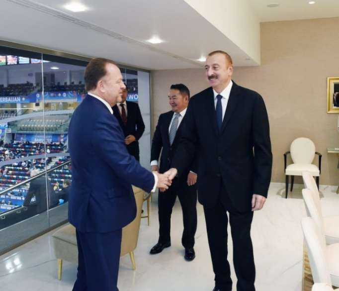 Judo-WM in Baku: Präsidenten von Aserbaidschan, Russland und der Mongolei verfolgten Team-Mixed Wettbewerbe