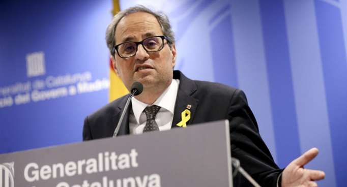 Torra propone al Ejecutivo español un referérdum como el de Quebec para Cataluña