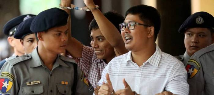 ميانمار تُنزل حكماً قاسياً على صحافيَّين من «رويترز» أجريا تحقيقاً حول مجزرة بحق الروهينغا المسلمين
