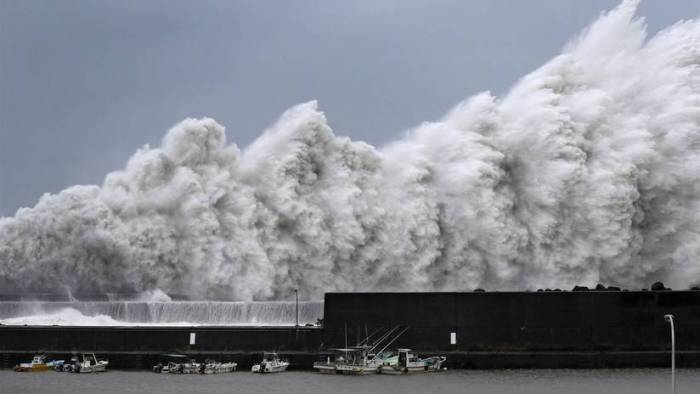 Japón, golpeado por el tifón Jebi, el más fuerte en 25 años