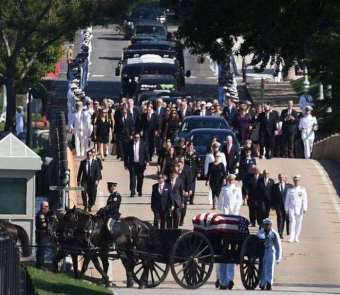 John McCain funeral: Senator laid to rest at US Naval Academy