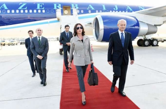 First Vice-President of Azerbaijan Mehriban Aliyeva arrives in Italy for official visit