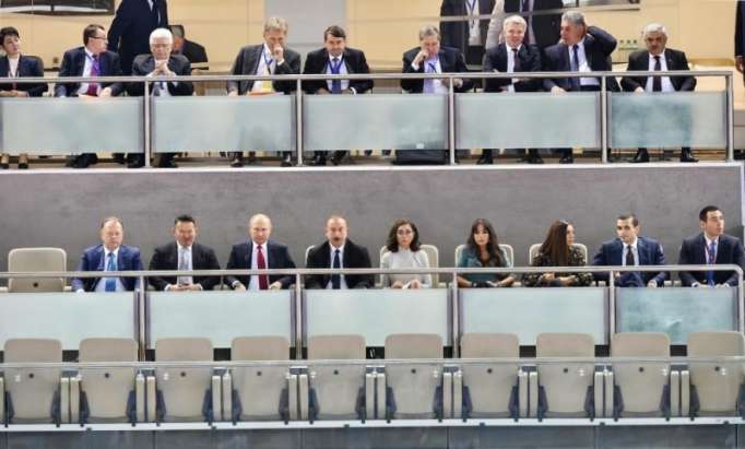 Azerbaijani, Russian presidents watch mixed team competitions at Judo world championships- UPDATED, PHOTOS