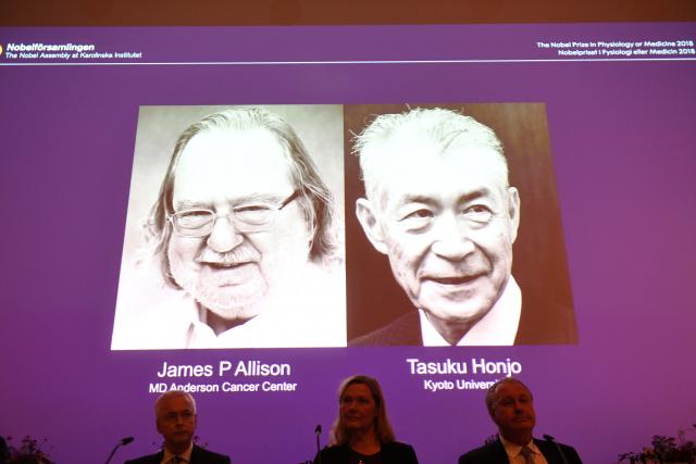 2018 Nobel Medicine Prize awarded for cancer research