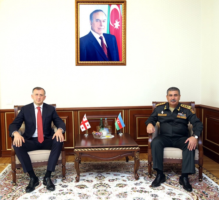 Azerbaijani defense minister meets Georgian ambassador