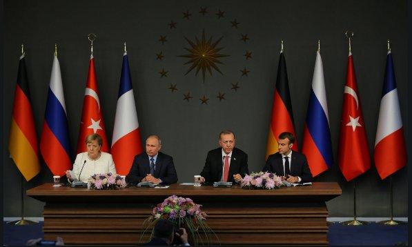 Russia, Germany, France and Turkey call for lasting ceasefire, constitutional meeting for Syria