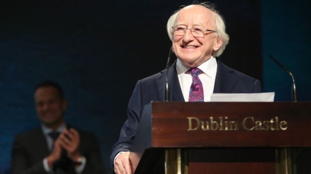 Michael D Higgins is re-elected as Irish president for a second term