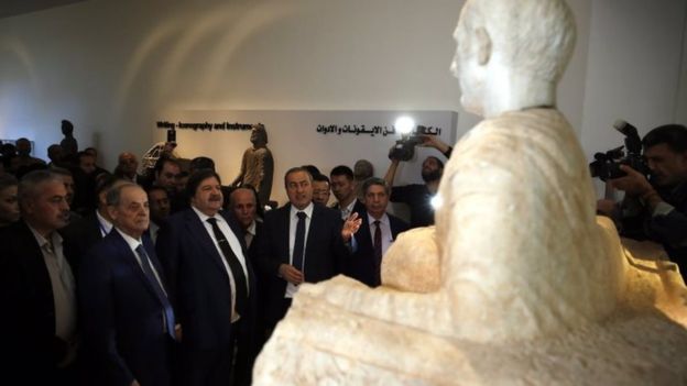 Syria war: Damascus national museum reopens doors