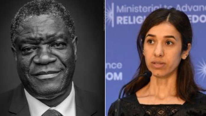 Le prix Nobel de la paix décerné au Congolais Denis Mukwege et à la Yazidie Nadia Murad