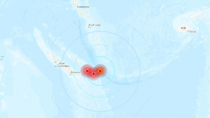Una serie de potentes terremotos se registra cerca de Nueva Caledonia