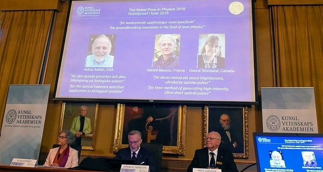 US, French, Canadian scientists win Nobel Physics Prize