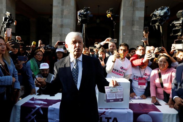 Mexico president-elect defends airport vote against fraud charges