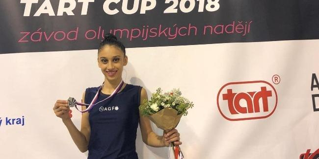 Azerbaijani female gymnast grabs silver at int’l tournament