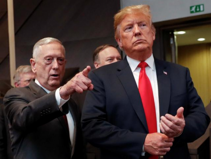 Trump tells Mattis he is 100 percent behind him after 