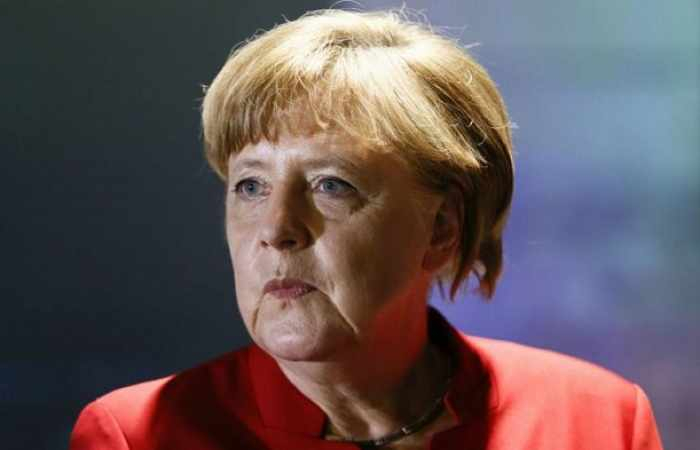 La chancelière allemande Angela Merkel en Ukraine le 1er novembre