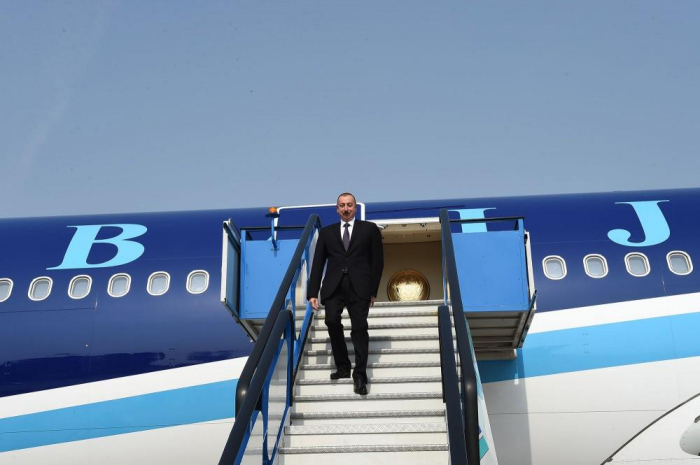 President Ilham Aliyev arrives in Turkey for working visit