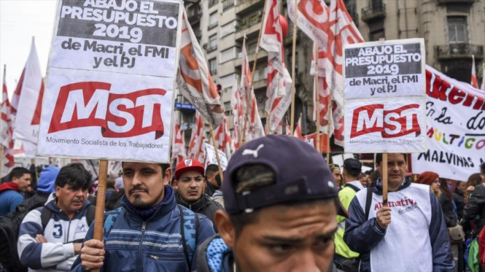 Acampada en Argentina contra el presupuesto 2019