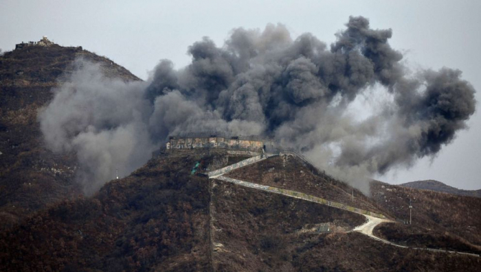 North Korea detonates DMZ guard posts at southern border