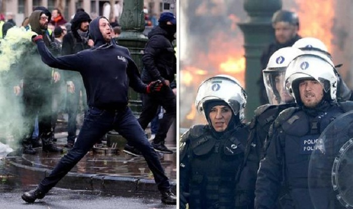  Brüsseldə etiraz aksiyaları –  60 nəfər həbs olunub  