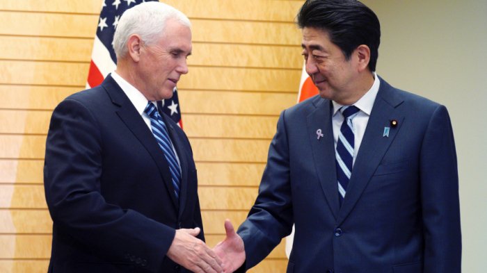 Pence, Abe agree on Nkorea sanction, Indo-Pacific projects