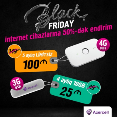 Azercell-dən “Black Friday” günündə möhtəşəm endirimlər