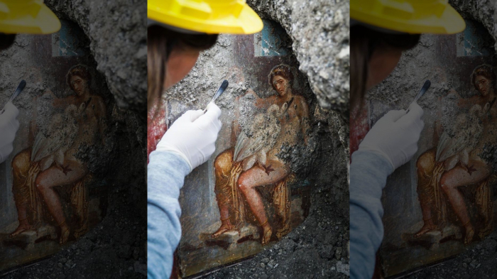 Stunning ‘sensual’ queen fresco discovered in Pompeii