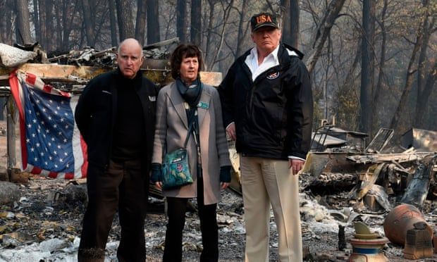 Donald Trump visits California, again blaming fires on forest management
