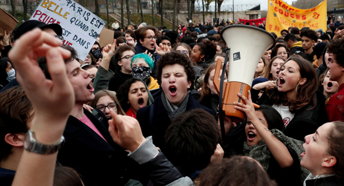 Students protest in Paris against new education fees