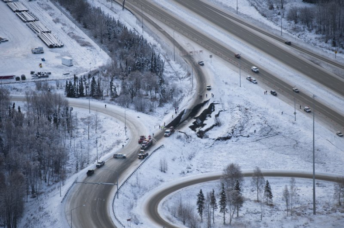 Back-to-back earthquakes shatter roads and windows in Alaska